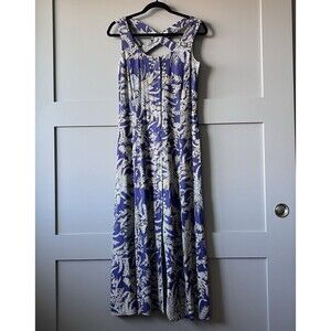 Coldwater Creek Floral Button Up Sleeveless Maxi Dress Women 6 Purple‎ Feminine